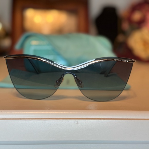 Tiffany & Co. Silver Sunglasses with Elegant Design - Picture 2 of 5